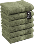 LANE LINEN 100% Cotton Washcloths 6 Pack by LaneLinen