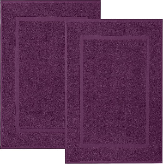 DAN RIVER Classic Cotton Bath Mats Set of 2 – Not a Bathroom Rug, Ultra Soft by DanRiver