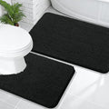 OLANLY Bathroom Rugs Sets 2 Piece, Soft Absorbent Chenille Bath Mats and by OLANLY