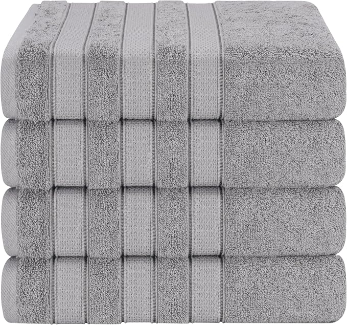 American Soft Linen Salem 100% Cotton Turkish 4 Piece Bath Towels by AmericanSoftLinen