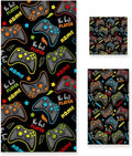 Custom Name Gaming 3 Piece Towel Bathroom Sets, 1 Bath Towel, 1 Washcloth by Tamonten