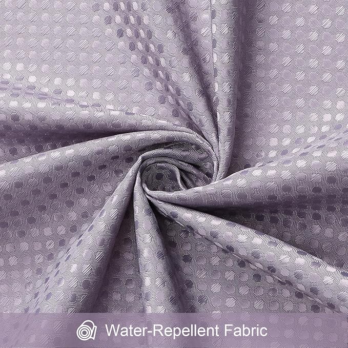 3 in 1 Long Purple Shower Curtain Set-72 W x 78 H, Lavender Waffle and PEVA - Image 7