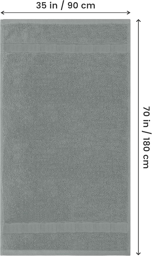 Utopia Towels Luxurious Jumbo Bath Sheet 2 Piece, 600 GSM, 35 by 70 Inches - Image 2