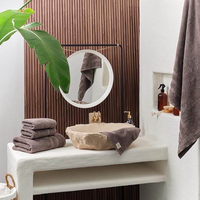 SOFE H&L | Olea Luxury Turkish Cotton Bath Towels Set of 4 : 4 Wash Cloths - Image 2