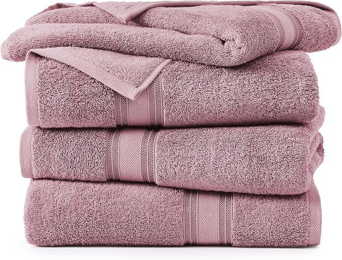 LANE LINEN 100% Cotton Large Bath Towels Set of 4 - Image 2
