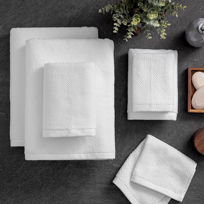 Welhome Franklin 100% Cotton Popcorn Textured Towel Set - Image 3