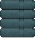 Casa Lino Teal Bath Towels Set of 4 by CASALINO