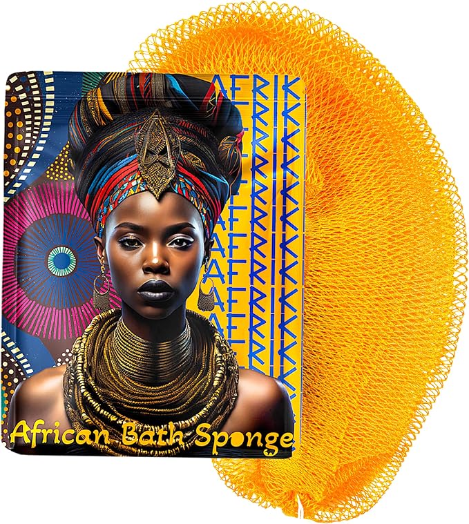 AFRIKI African Net Sponge – Exfoliating Body Scrubber, All Skin Types | 45 in by AFRIKI