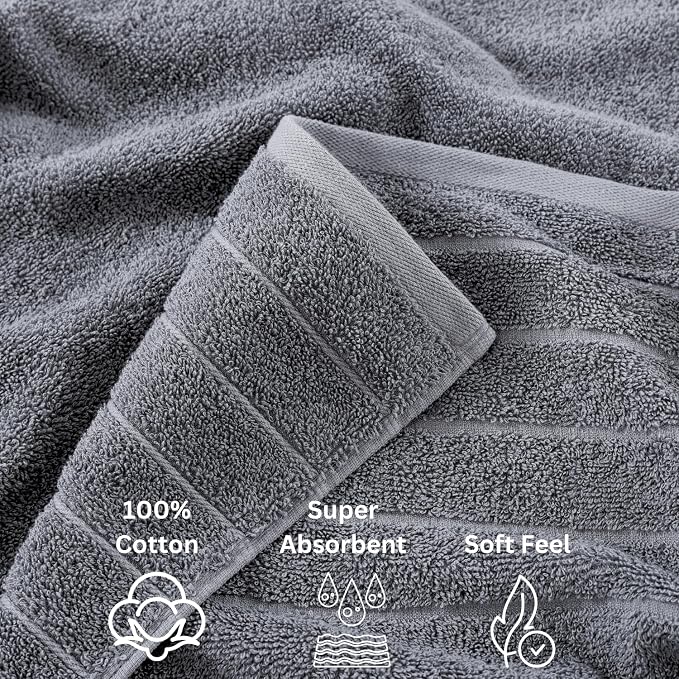 Casa Platino 100% Cotton Luxury Bathroom Towel Set - Image 5