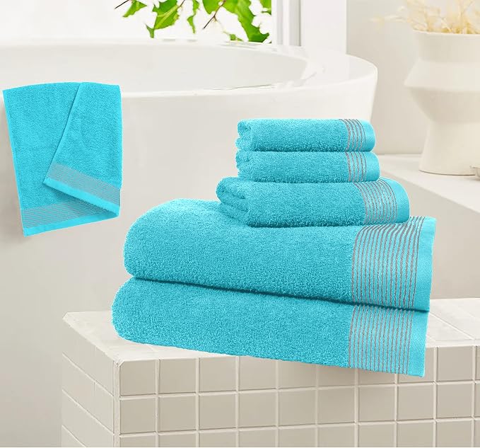 Belizzi Home 100% Cotton Ultra Soft 6 Pack Towel Set, Contains 2 Bath Towels - Image 4