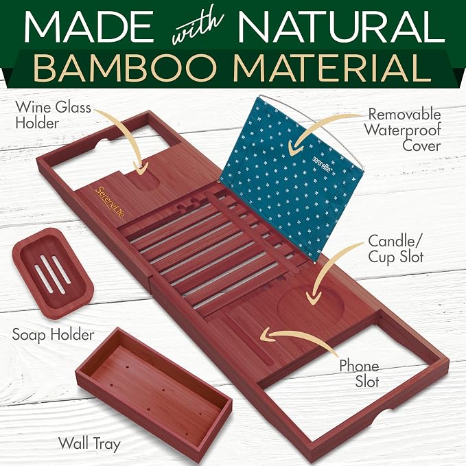SereneLife Bathtub Tray - Image 4