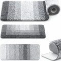 Grey Gradient Bathroom Mat Machine Washable Microfiber by Unknown