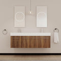 60 Inch Bathroom Vanity with Double White Resin Sink, Plywood Base, Scratch & by Relaxcabine