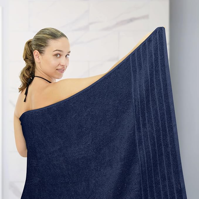Tens Towels Pack of 1 Jumbo Bath Sheet 40 x 80 Inches, Extra Large & Light - Image 5