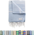 Large Turkish Beach Towel, Classic Powder Blue by CapeComforts
