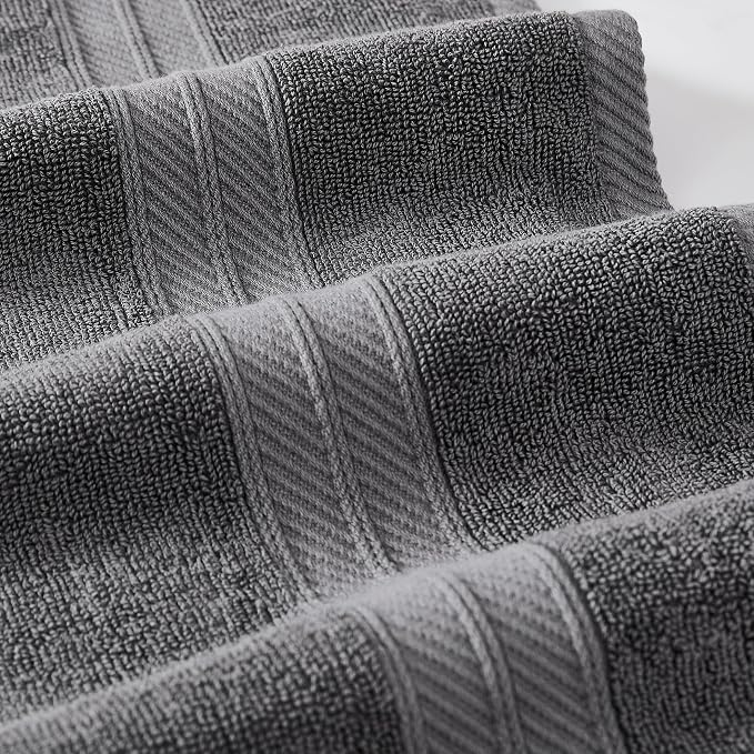 Modern Threads Trefoil Filigree 6-Piece 100% Cotton Towel Set – Reversible Yarn - Image 3