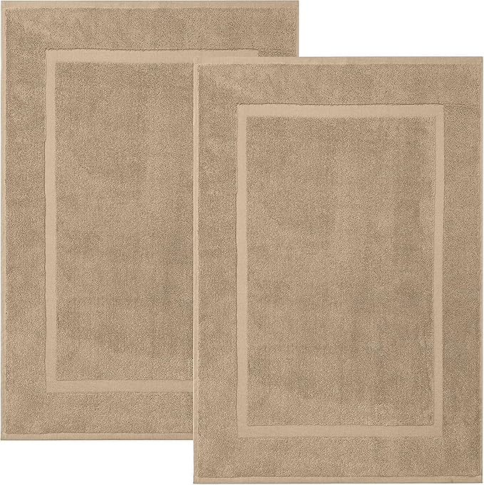 DAN RIVER Classic Cotton Bath Mats Set of 2 – Not a Bathroom Rug, Ultra Soft by DanRiver