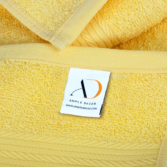 Ample Decor Bath Towels Pack of 16 600 GSM 100% Cotton, Absorbent Soft Premium - Image 3