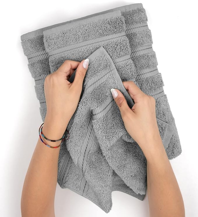American Soft Linen Luxury 4 Piece Bath Towel Set, 600 GSM 100% Cotton Turkish - Image 6