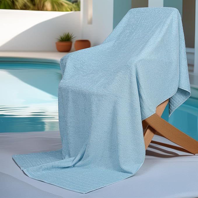 Tens Towels Pack of 1 Jumbo Bath Sheet 40 x 80 Inches, Extra Large & Light - Image 3