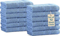 Casa Platino 100% Cotton Wash Cloths 12 Pack by CasaPlatino
