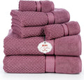 Ample Decor Bathroom Towel Set of 6-2 Bath Towel, 2 Hand Towel, 2 Wash Cloths – by AmpleDecor