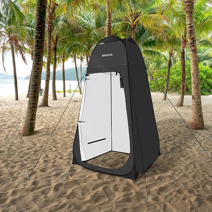 AKOZLIN Portable Pop Up Shower Tent Instant Privacy Dressing Changing Tent - Image 6