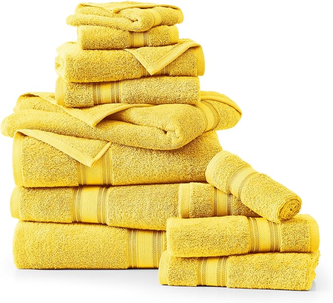 LANE LINEN 12 Pack Towels for Bathroom – 100% Mercerized Cotton, 4 Bath - Image 2