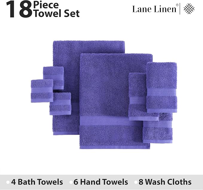 LANE LINEN Cotton Bath Towel Set - Image 4