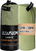 illusion Extra Large Microfibre Swimming Towel–Compact, Lightweight & Quick Dry by Unknown