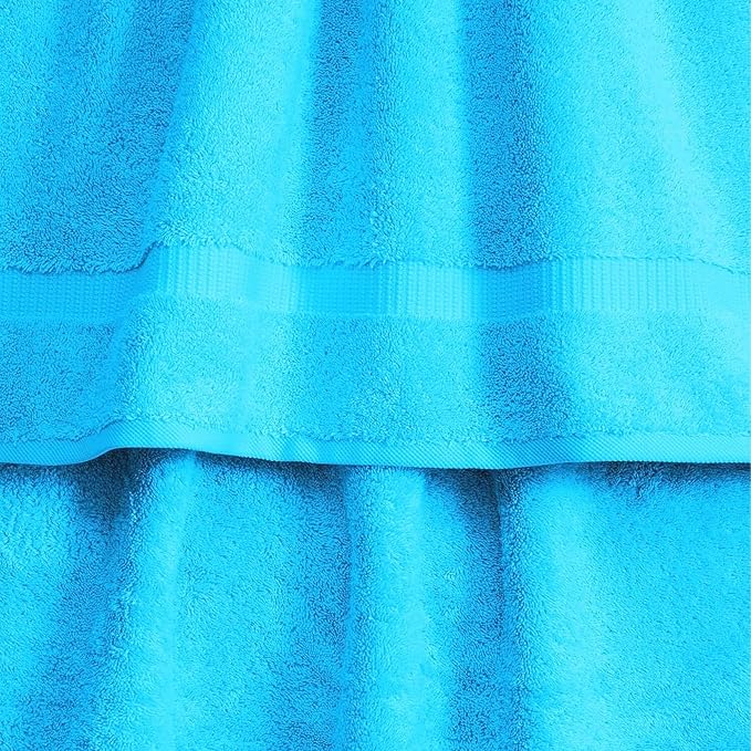 SALBAKOS 100% Turkish Cotton Extra Large Bath Sheet Set of 2 35x70 inch | - Image 6
