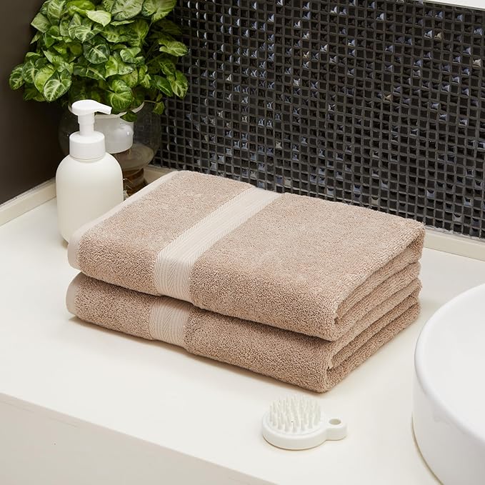 Amazon Basics Fade-Resistant 100% Cotton Bath Towel, 2 Pack - Image 7