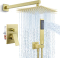 KES Gold Shower Faucet Set, Shower System 10 Inches Rain Shower Head by KES