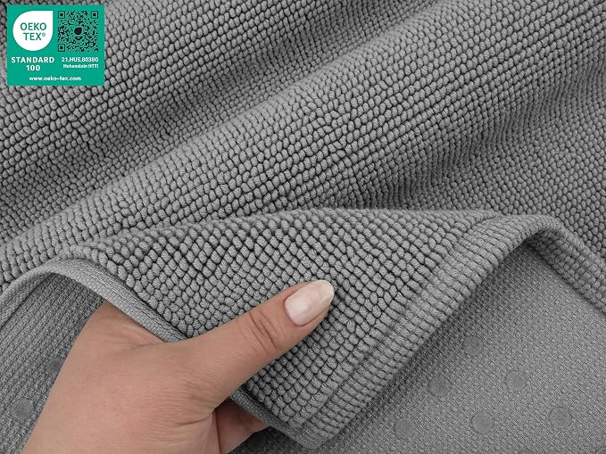American Soft Linen Bath Rug, 17 in 24 in 100% Cotton Bath Mats Rugs - Image 6