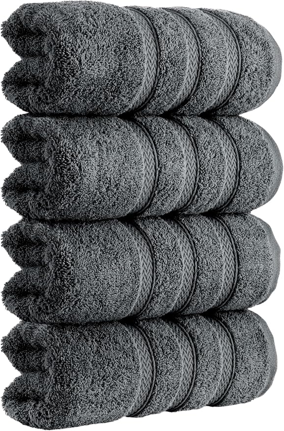 HALLEY Turkish 4 Pack Premium Hand Towels 650 GSM Highly Absorbent Super Soft - Image 2