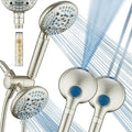 AquaCare High Pressure 6-way Dual Shower Head Combo by HotelSpa