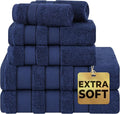 American Soft Linen Salem Turkish Bath Towel Set, 100% Cotton 600 GSM 6 Piece by AmericanSoftLinen