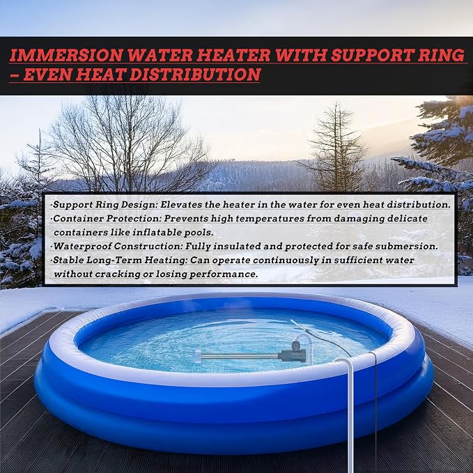 3500W 240V Above-Ground Pool Immersion Water Heater - Image 6