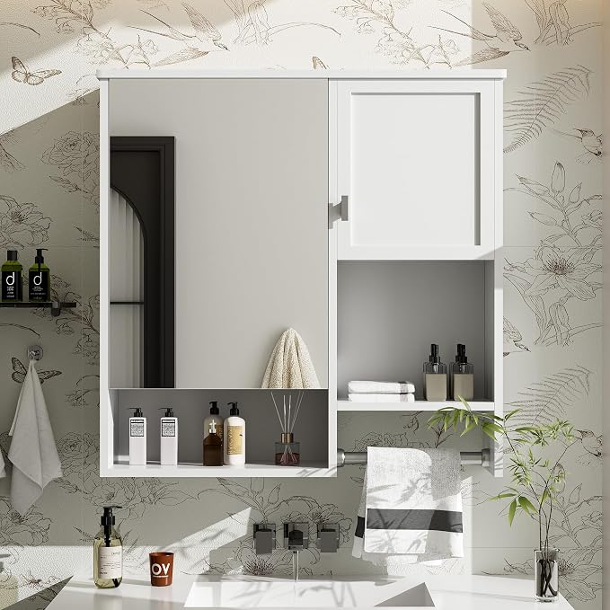 Bathroom Medicine Cabinet, Wall Mounted Bathroom Storage Cabinet - Image 2