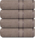 Casa Lino Brown Bath Towels Set of 4 by CASALINO