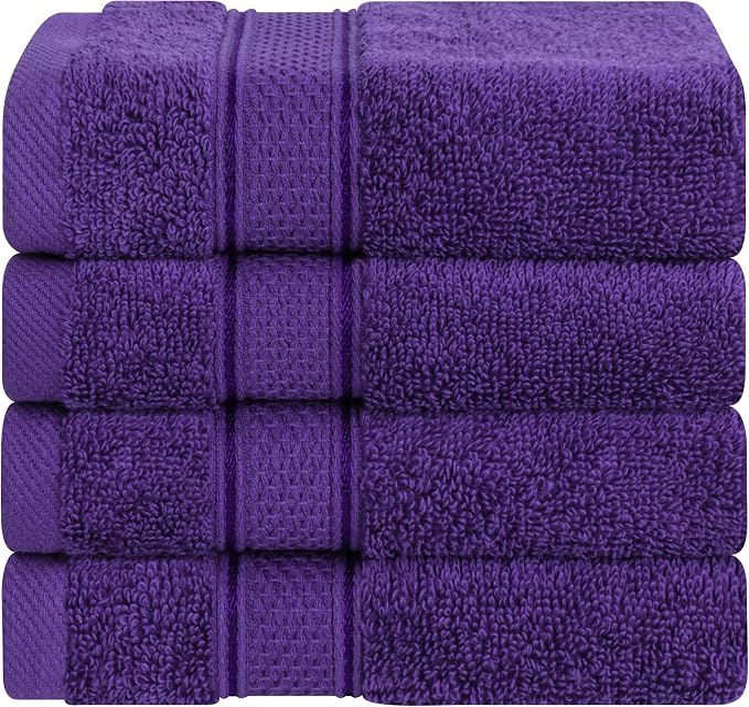 American Soft Linen Salem Washcloth Sets, 4 Piece Luxury 600 GSM 100% Cotton by AmericanSoftLinen