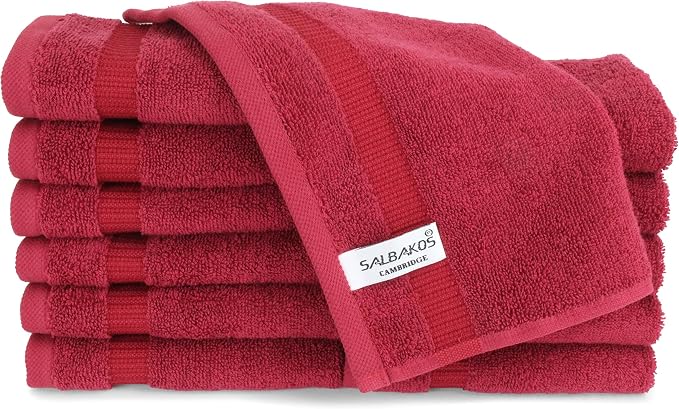 SALBAKOS 100% Turkish Cotton Washcloth Set of 12 13x13 inch | Heirloom Quality - Image 2