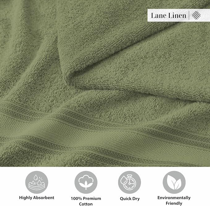 Lane Linen 100% Cotton 4 Pack Bath Towels - Image 6