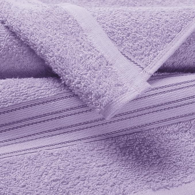 BOUTIQUO Ultra Soft Cotton Washcloths, Contains 12 Piece Face Cloths 12x12 inch - Image 2