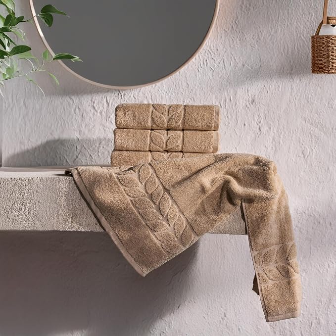 BAGNO MILANO Organic Turkish Cotton Bath Towels, Luxury Jacquard Collection - Image 2