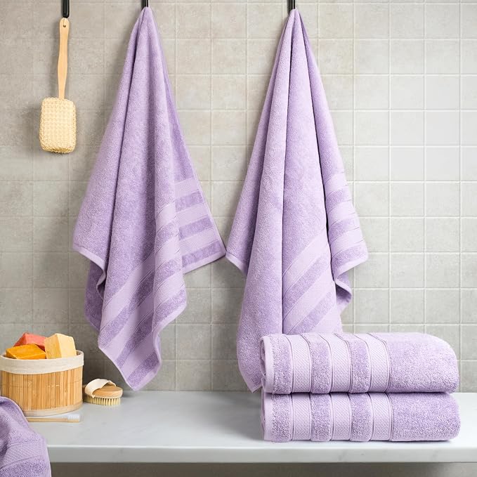 American Soft Linen Salem 100% Cotton Turkish 4 Piece Bath Towels - Image 3