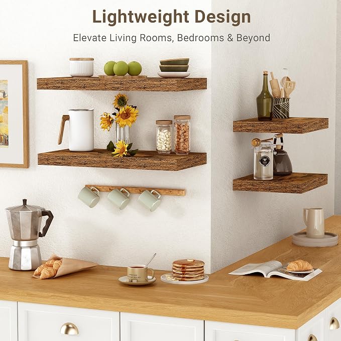 Vivelove 10 Inch Deep Floating Shelves 16 inch Long, 16 x 10 Wide Wall Shelves - Image 6