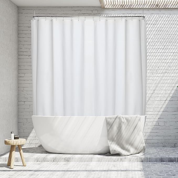 Clawfoot Tub Shower Curtain Liner 8G Extra Thick and Heavy Duty 180W x 70H inch by De-Mediocre
