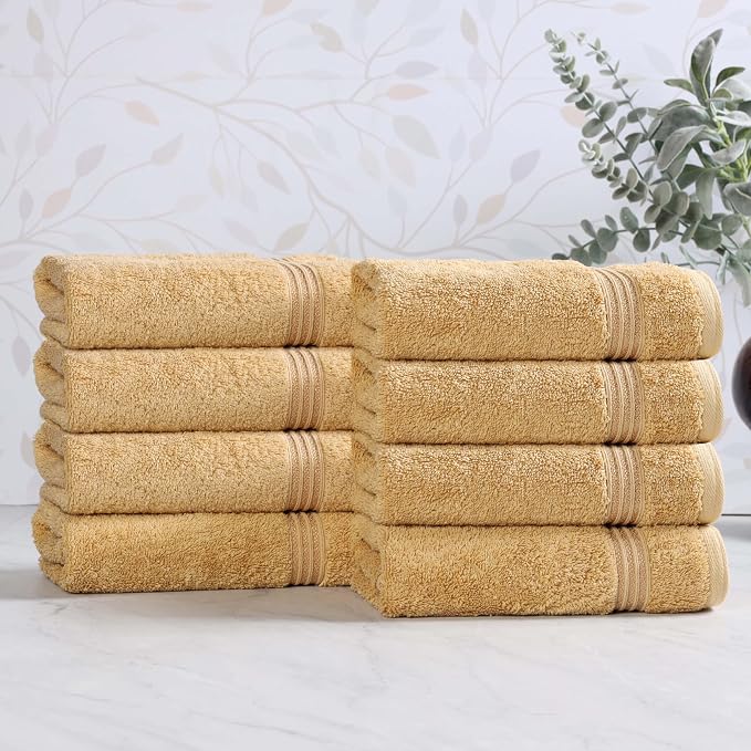 Superior Egyptian Cotton 8-Piece Hand Towel Set, Towel Basics - Image 2