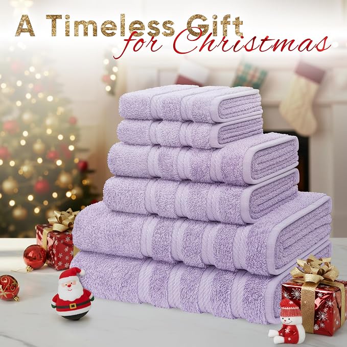 American Soft Linen Luxury 6 Piece Towel Set, 2 Bath Towels 2 Hand Towel 2 - Image 2